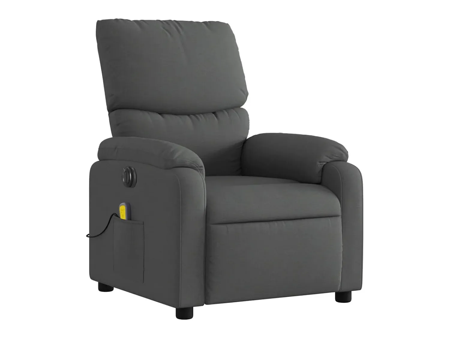 Sale Poltrona reclinável de massagens elétrica tecido cinza-escuro SHL318095 Cinza antracite
