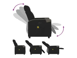 Poltrona reclinável de massagens elétrica tecido SHL413566^ Poltrona