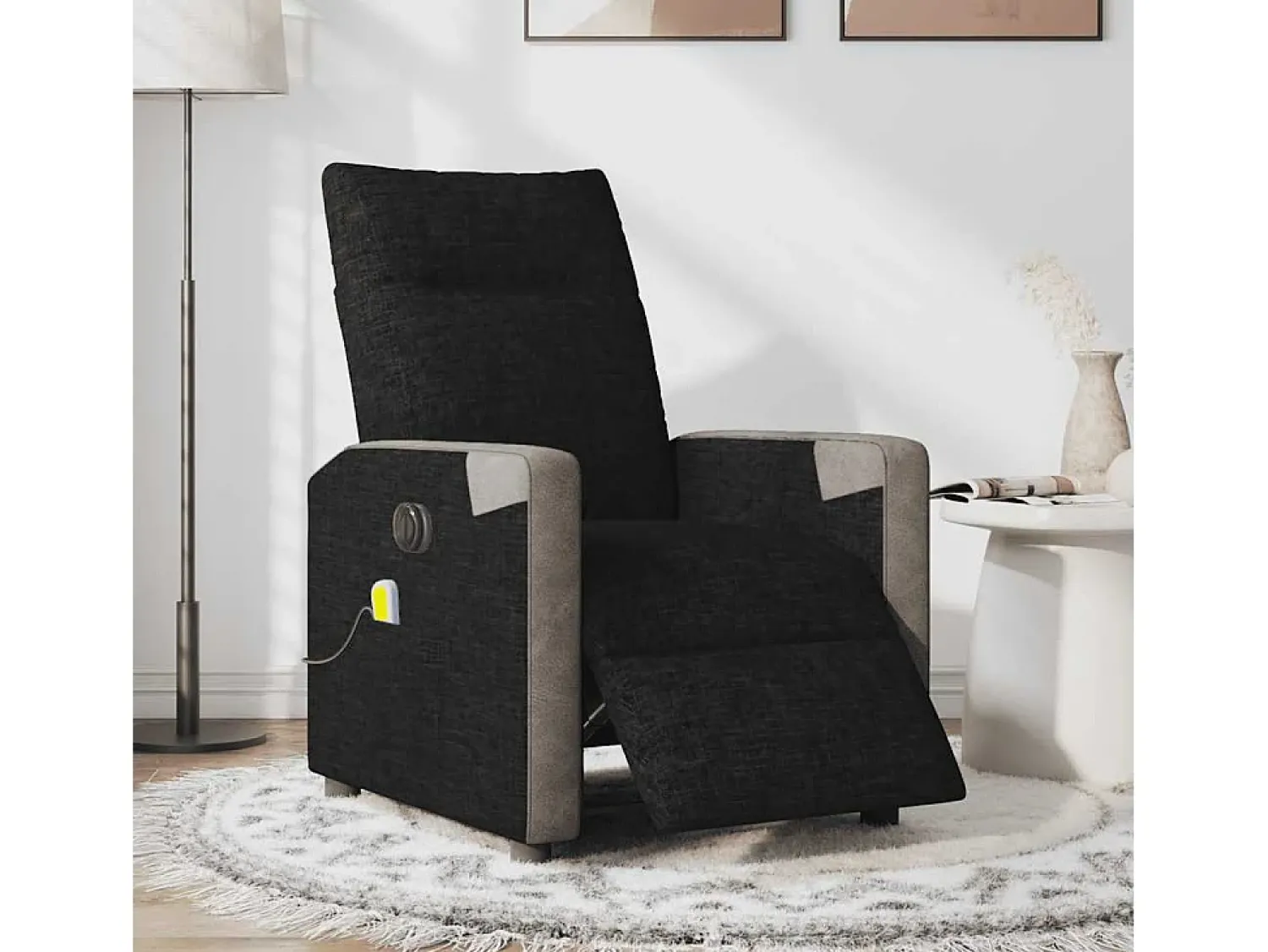 Poltrona reclinável de massagens elétrica tecido SHL413566^ Poltrona