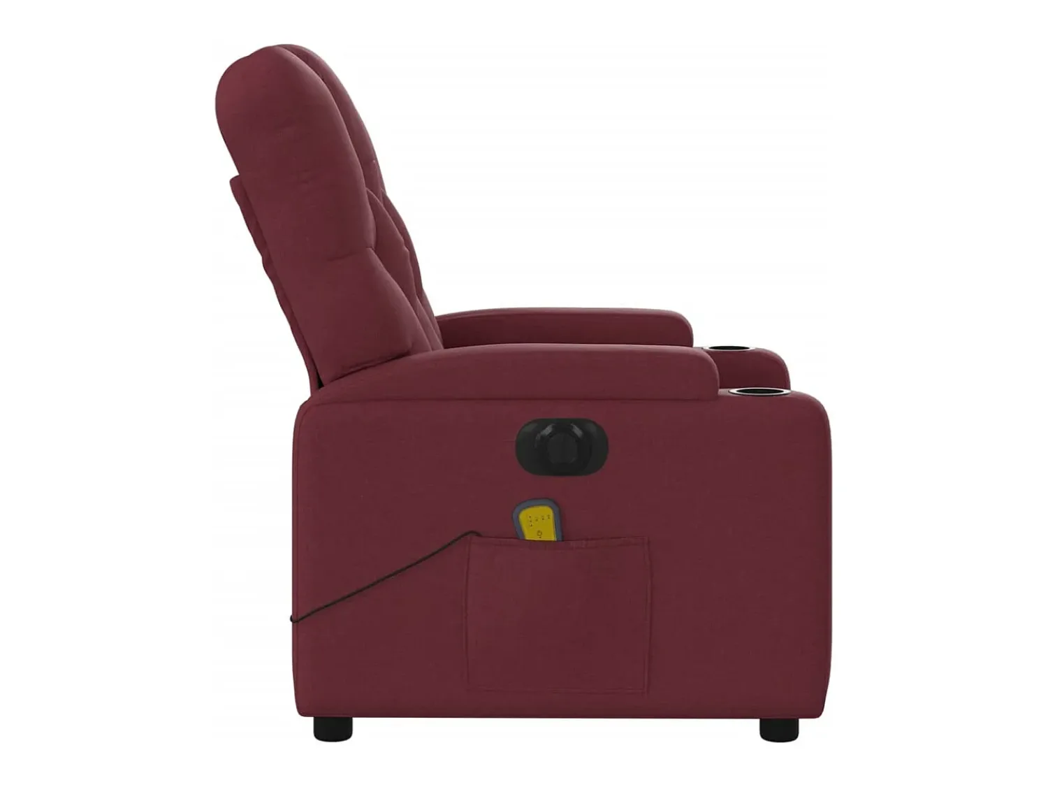 Discount Poltrona reclinável de massagens elétrica tecido tinto SHL616641 Vermelho