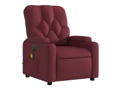 Discount Poltrona reclinável de massagens elétrica tecido tinto SHL616641 Vermelho