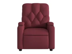 Discount Poltrona reclinável de massagens elétrica tecido tinto SHL616641 Vermelho