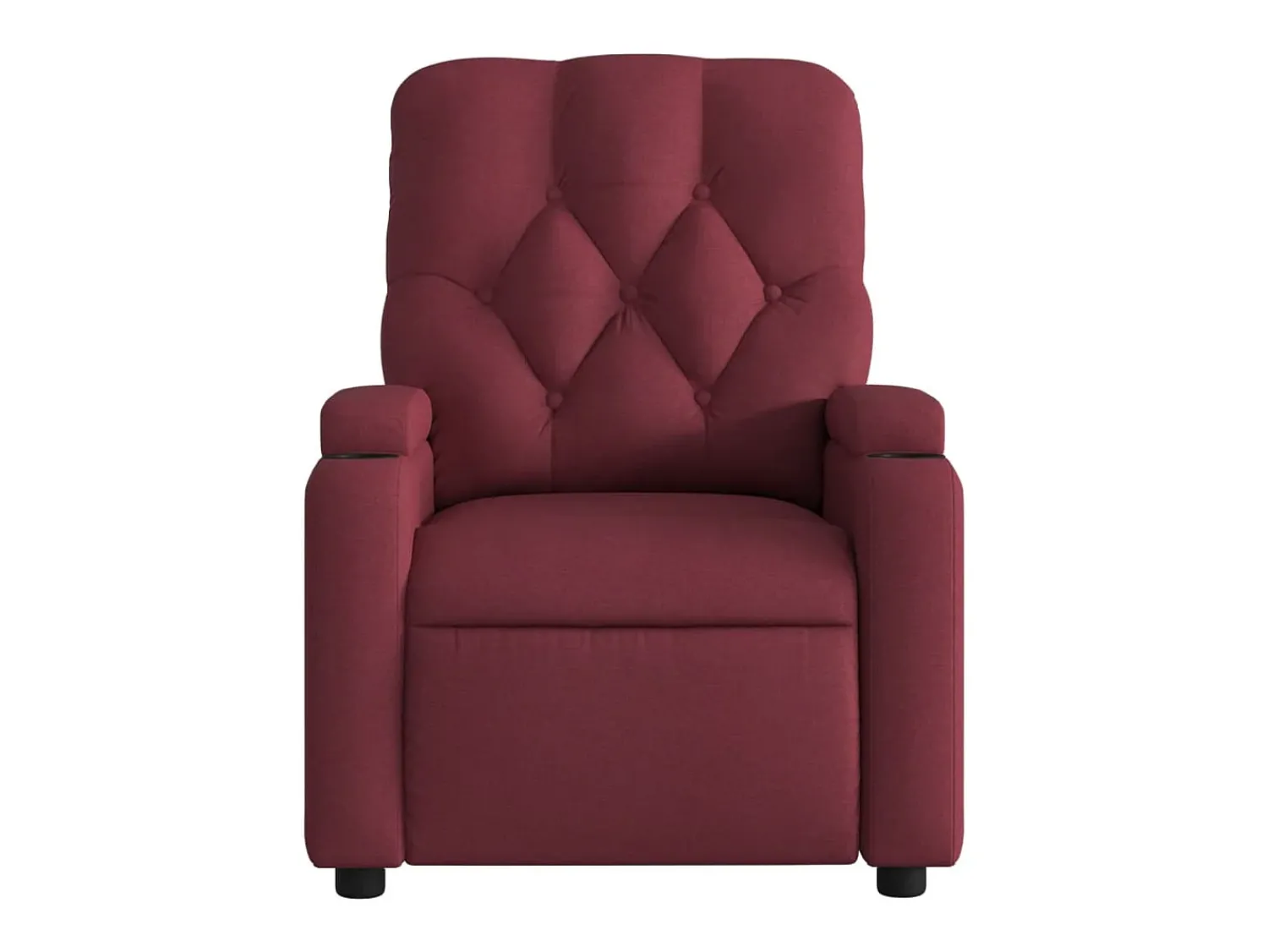 Discount Poltrona reclinável de massagens elétrica tecido tinto SHL616641 Vermelho