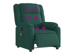Poltrona| Poltrona reclinável de massagens elétrica tecido verde-escuro SHL873722 Verde pinho
