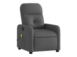 Poltrona reclinável de massagens elétrica tecido cinza-escuro SHL170623^ Poltrona