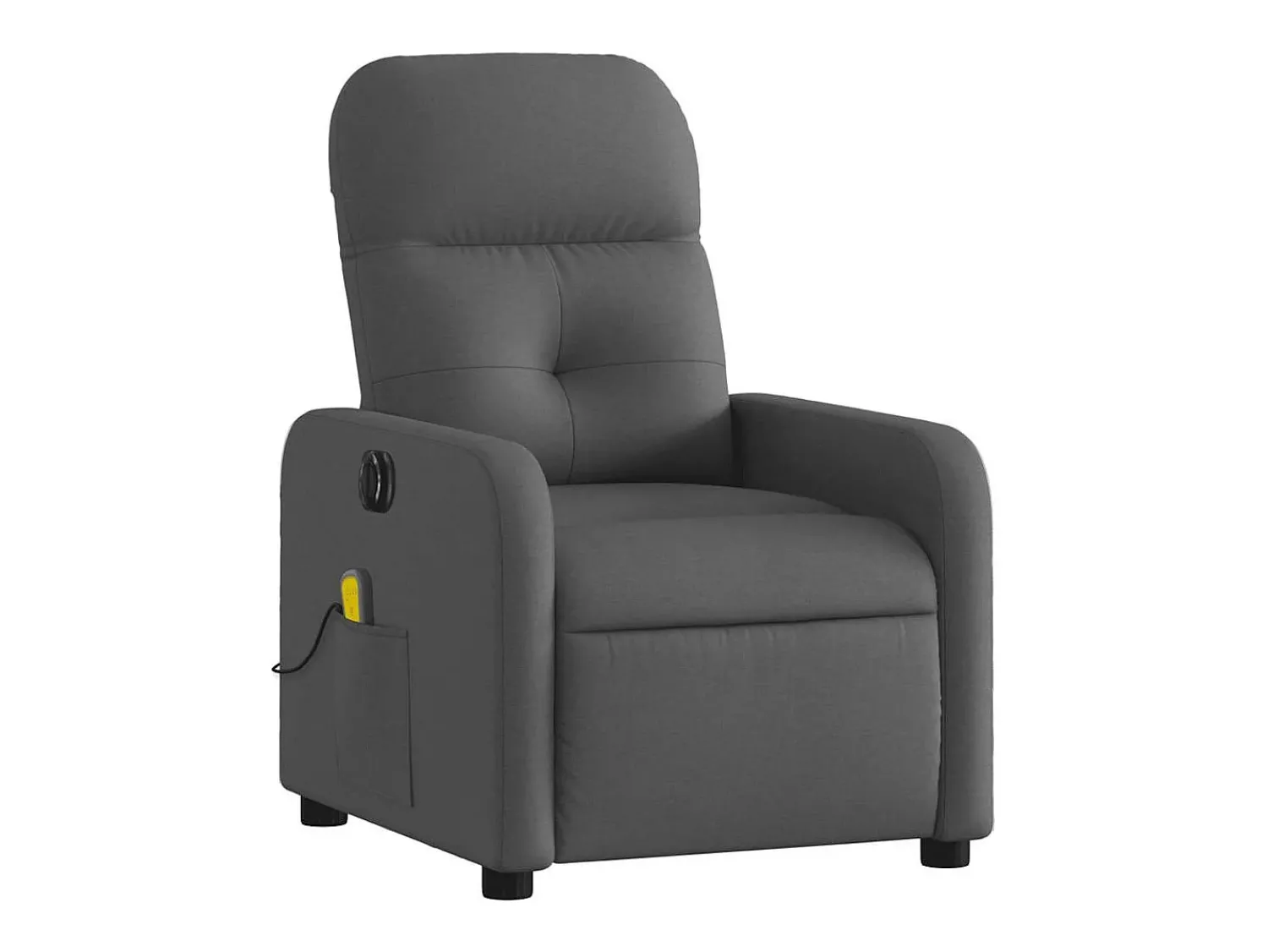 Poltrona reclinável de massagens elétrica tecido cinza-escuro SHL170623^ Poltrona