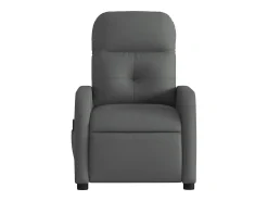 Poltrona reclinável de massagens elétrica tecido cinza-escuro SHL170623^ Poltrona