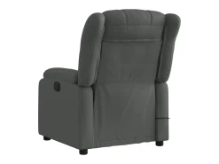 Poltrona reclinável de massagens elétrica tecido cinza-escuro SHL646076^ Poltrona