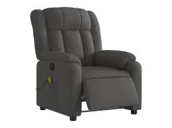 Poltrona reclinável de massagens elétrica tecido cinza-escuro SHL646076^ Poltrona