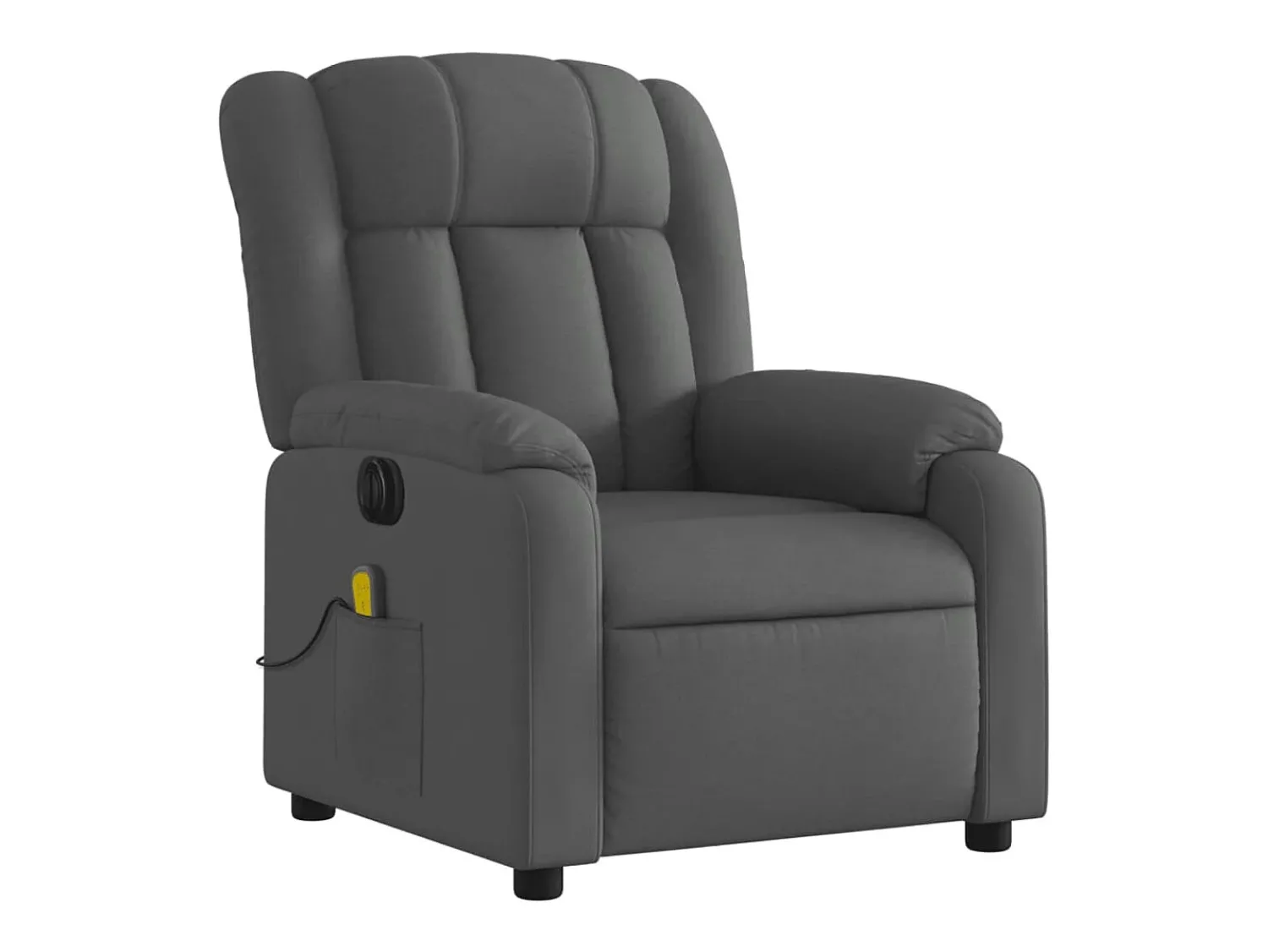 Poltrona reclinável de massagens elétrica tecido cinza-escuro SHL646076^ Poltrona