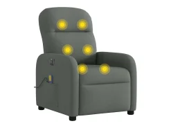 Poltrona| Poltrona reclinável de massagens elétrica tecido cinza-escuro SHL240922 Cinza antracite