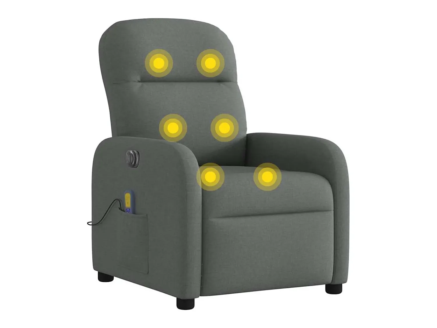 Poltrona| Poltrona reclinável de massagens elétrica tecido cinza-escuro SHL240922 Cinza antracite
