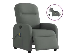 Poltrona| Poltrona reclinável de massagens elétrica tecido cinza-escuro SHL240922 Cinza antracite