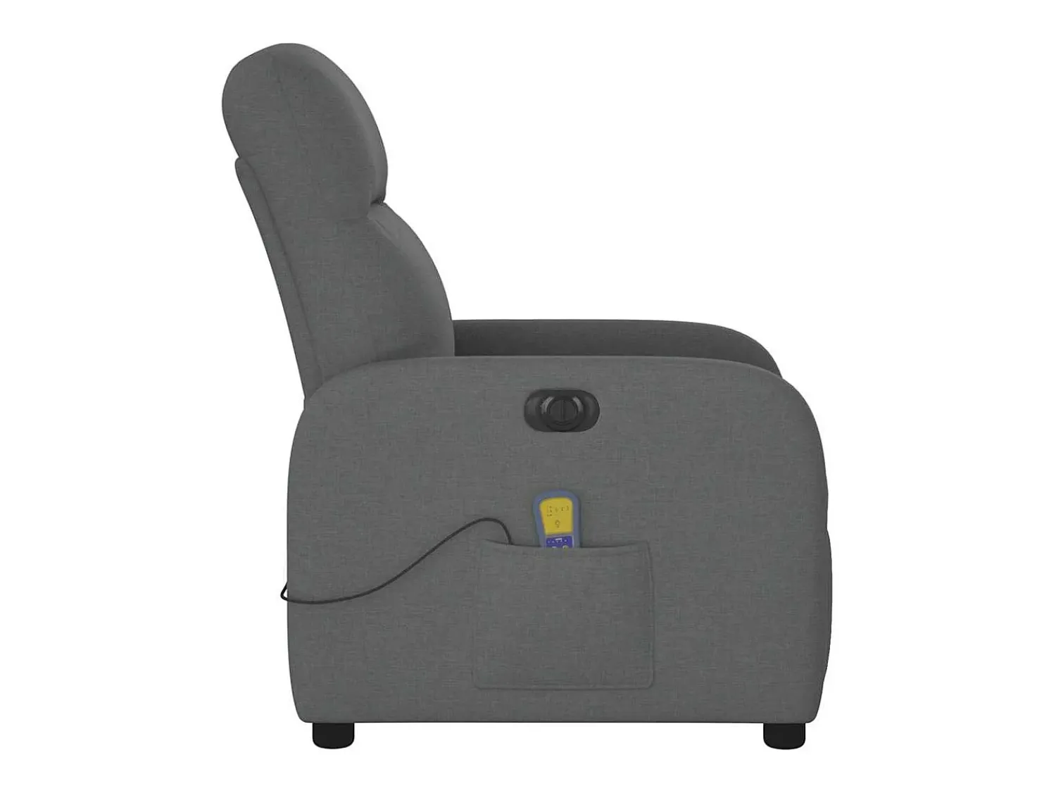 Poltrona| Poltrona reclinável de massagens elétrica tecido cinza-escuro SHL240922 Cinza antracite