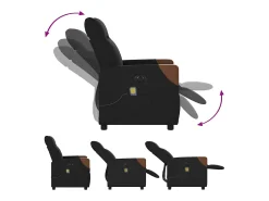 Poltrona| Poltrona reclinável de massagens elétrica tecido SHL85895 Preto