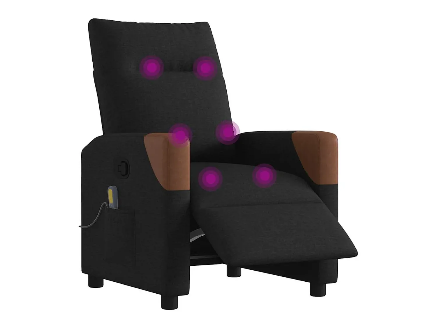 Poltrona| Poltrona reclinável de massagens elétrica tecido SHL85895 Preto