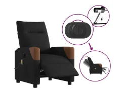 Poltrona| Poltrona reclinável de massagens elétrica tecido SHL85895 Preto