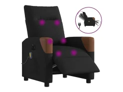 Poltrona| Poltrona reclinável de massagens elétrica tecido SHL85895 Preto