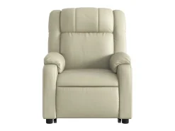 Best Poltrona reclinável de massagens couro artificial cor SHL773539 Creme