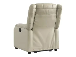 Best Poltrona reclinável de massagens couro artificial cor SHL773539 Creme