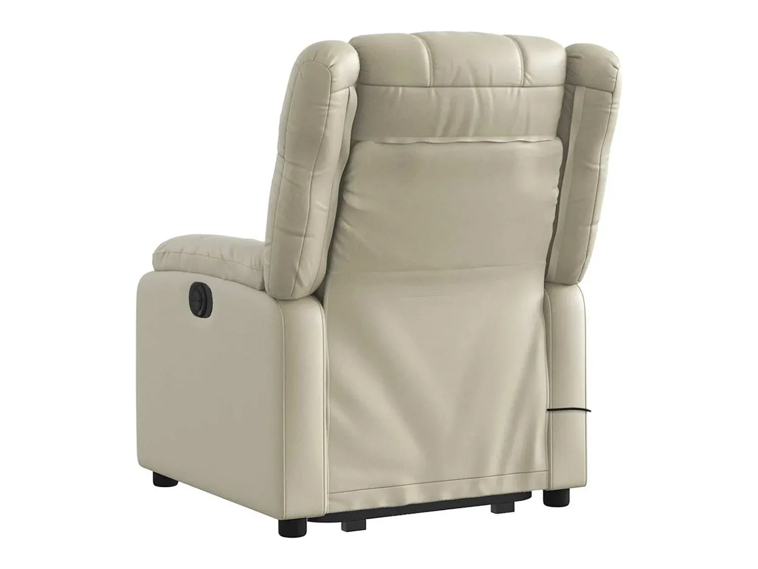 Best Poltrona reclinável de massagens couro artificial cor SHL773539 Creme