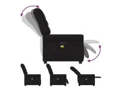 Poltrona* Poltrona reclinável de massagens elétrica tecido SHL222223 Preto