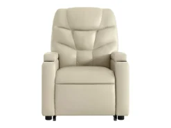 Best Poltrona reclinável de massagens couro artificial cor SHL899432 Creme