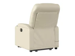 Best Poltrona reclinável de massagens couro artificial cor SHL899432 Creme