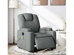 Poltrona* Poltrona reclinável de massagens elétrica tecido cinza-escuro SHL851206 Cinza antracite