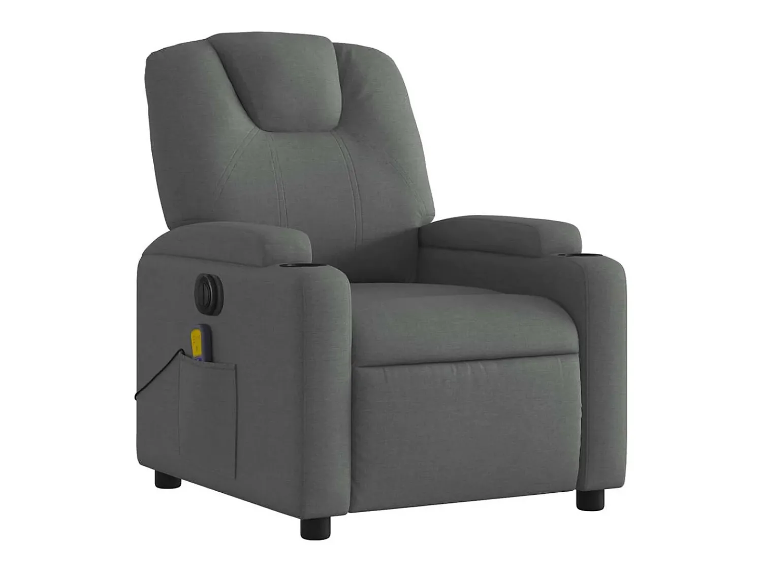 Poltrona* Poltrona reclinável de massagens elétrica tecido cinza-escuro SHL851206 Cinza antracite