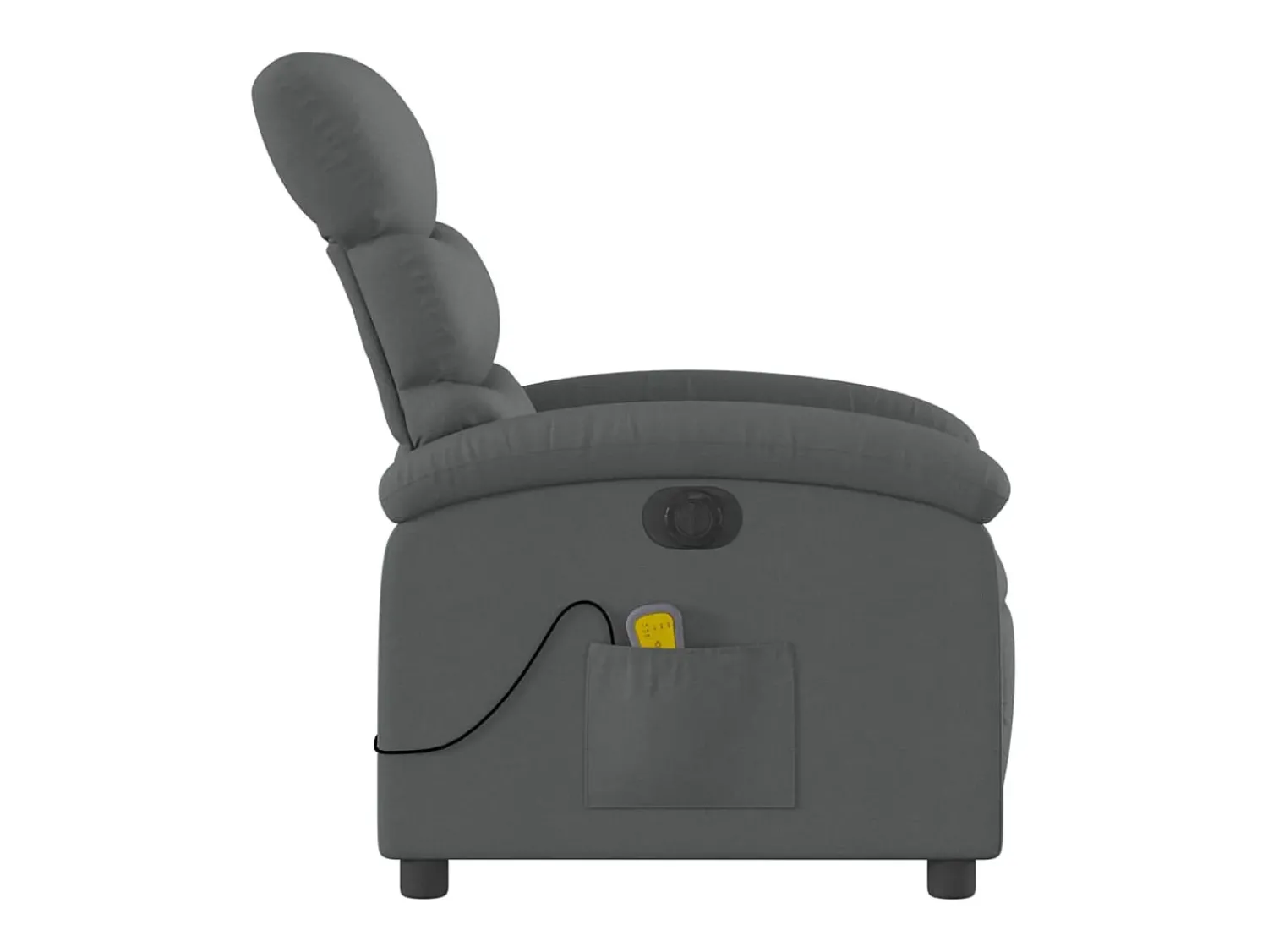 Poltrona| Poltrona reclinável de massagens elétrica tecido cinza-escuro SHL348393 Cinza antracite