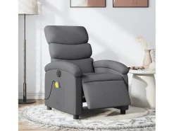Poltrona| Poltrona reclinável de massagens elétrica tecido cinza-escuro SHL348393 Cinza antracite