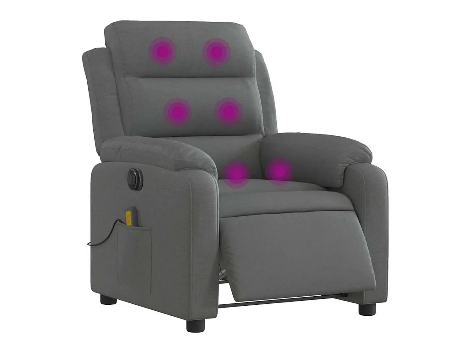 Poltrona* Poltrona reclinável de massagens elétrica tecido cinza-escuro SHL615806 Cinza antracite