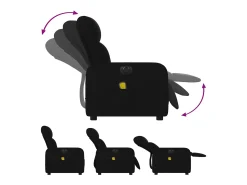 Poltrona| Poltrona reclinável de massagens elétrica tecido SHL107313 Preto