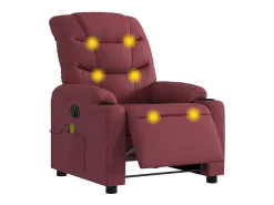 Poltrona* Poltrona reclinável de massagens elétrica tecido tinto SHL674043 Vermelho