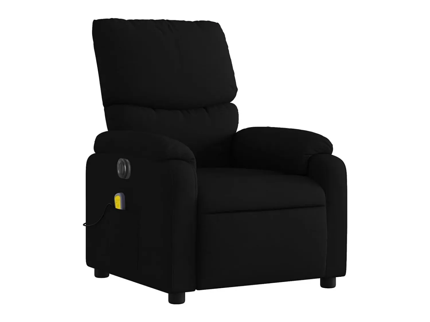 Sale Poltrona reclinável de massagens elétrica tecido SHL534106 Preto