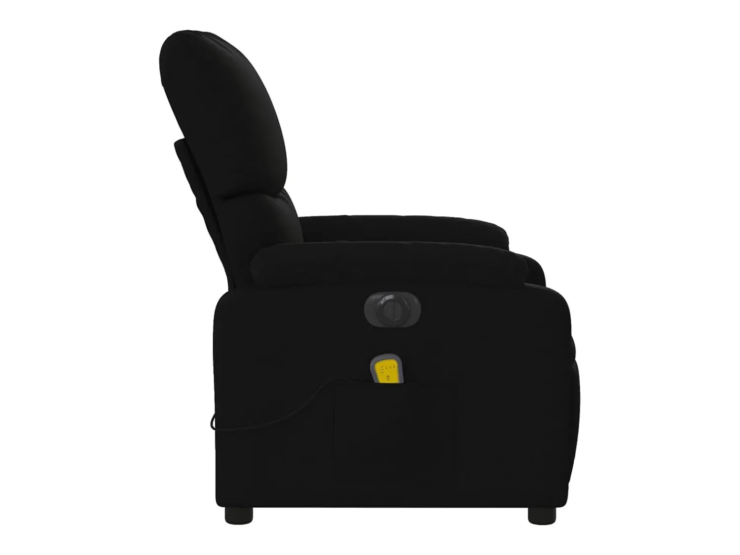 Sale Poltrona reclinável de massagens elétrica tecido SHL534106 Preto
