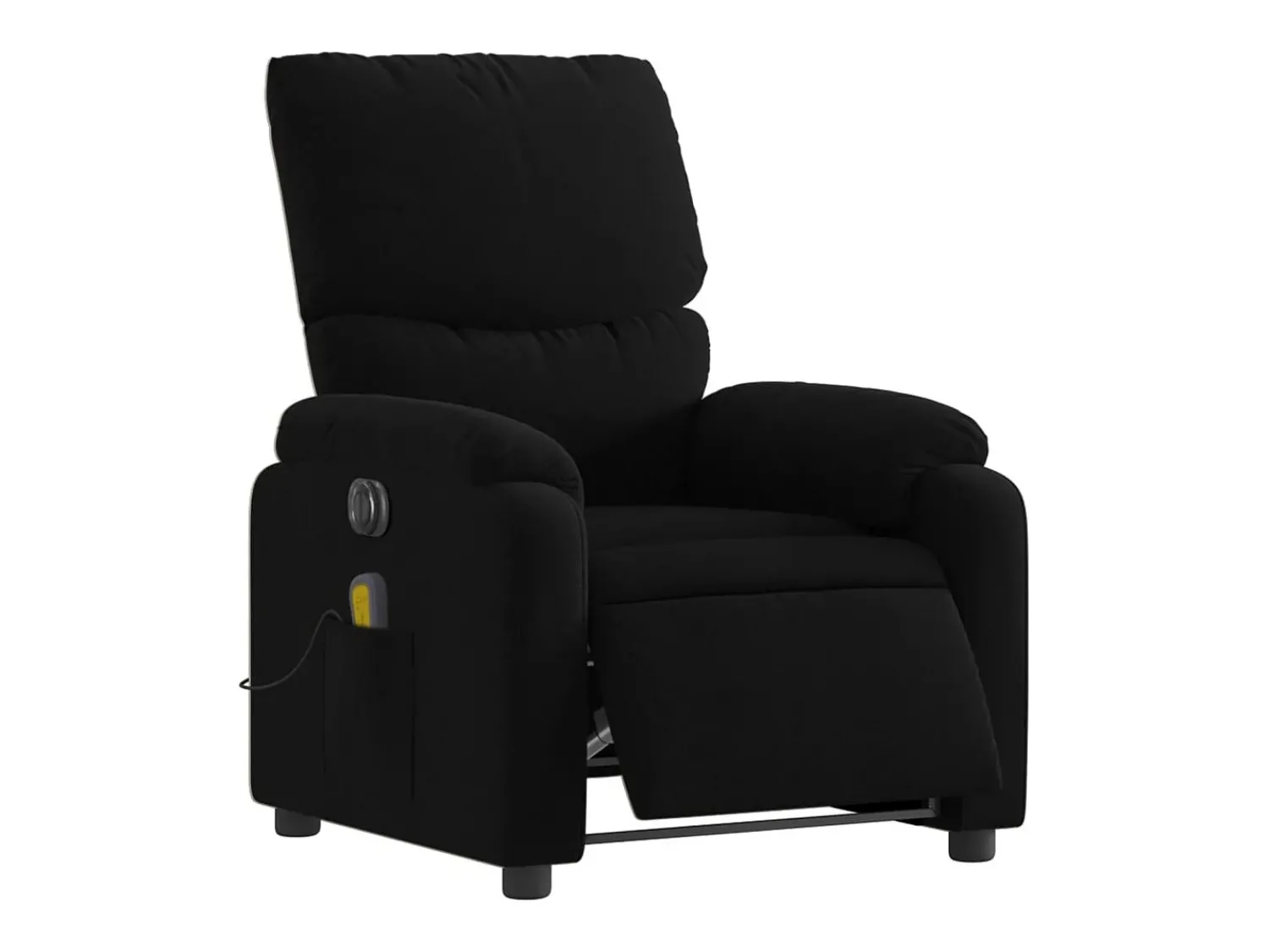 Sale Poltrona reclinável de massagens elétrica tecido SHL534106 Preto
