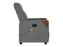 Online Poltrona reclinável de massagem em tecido cinza escuro SHL13623 Cinza antracite