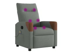 Online Poltrona reclinável de massagem em tecido cinza escuro SHL13623 Cinza antracite