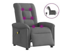 Poltrona| Poltrona reclinável de massagens elétrica tecido cinza-escuro SHL855675 Cinza antracite