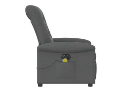 Poltrona| Poltrona reclinável de massagens elétrica tecido cinza-escuro SHL855675 Cinza antracite