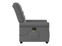 Poltrona* Poltrona reclinável de massagens elétrica tecido cinza-escuro SHL944028 Cinza antracite
