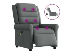 Poltrona* Poltrona reclinável de massagens elétrica tecido cinza-escuro SHL944028 Cinza antracite