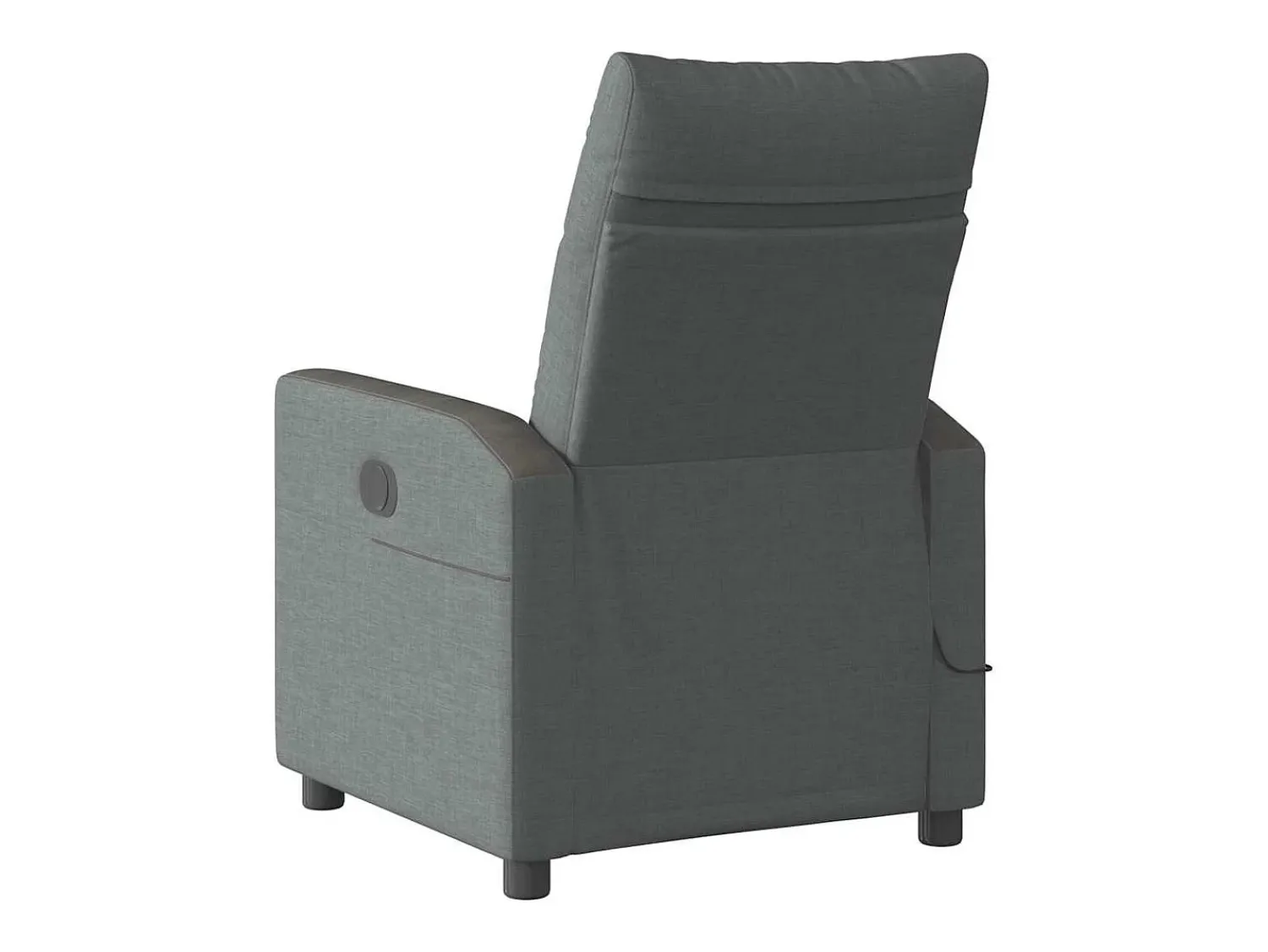 Poltrona reclinável de massagens elétrica tecido cinza-escuro SHL552768^ Poltrona
