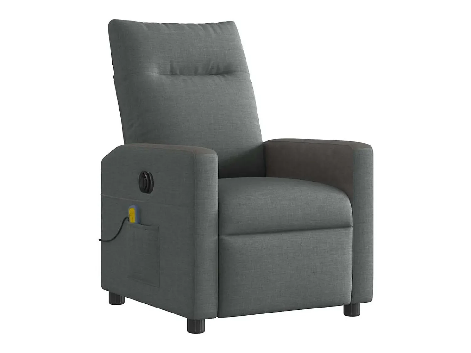 Poltrona reclinável de massagens elétrica tecido cinza-escuro SHL552768^ Poltrona