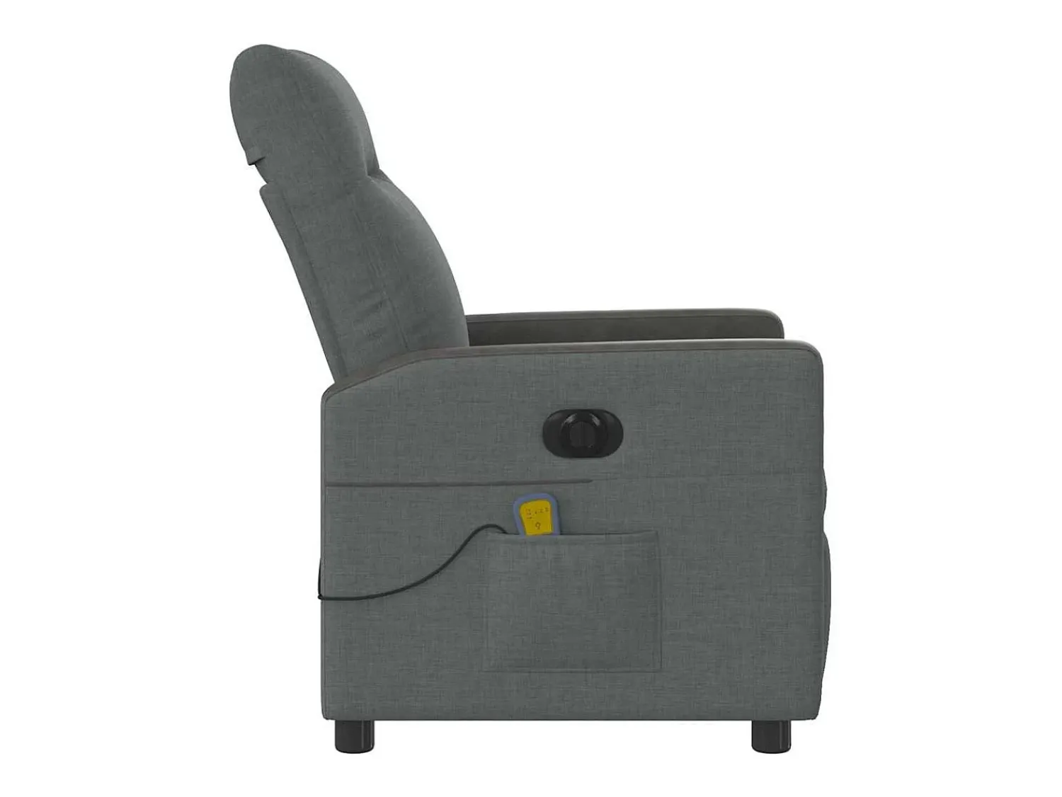 Poltrona reclinável de massagens elétrica tecido cinza-escuro SHL552768^ Poltrona
