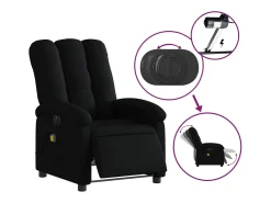Online Poltrona reclinável de massagens elétrica tecido SHL826060 Preto