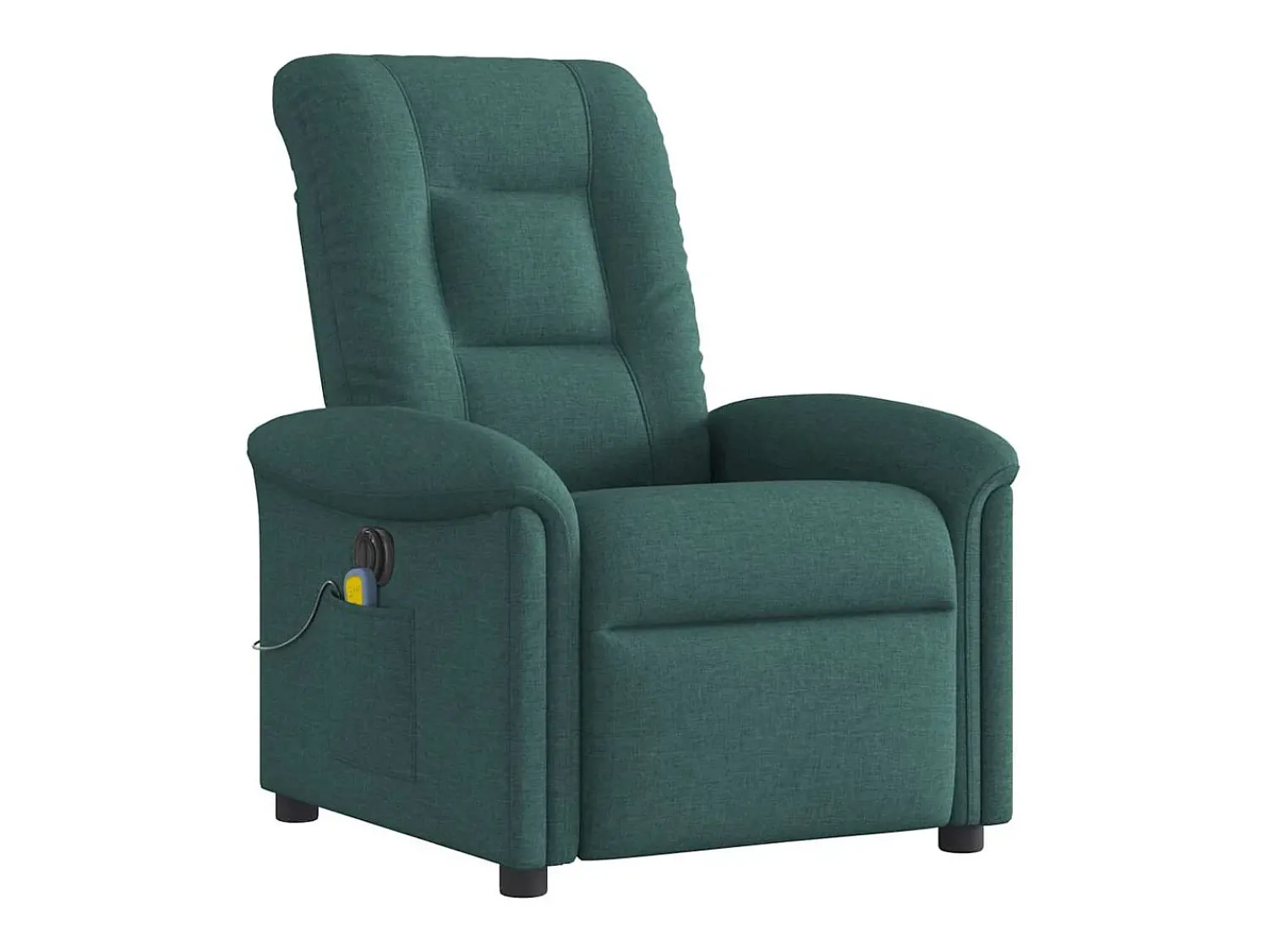 Outlet Poltrona reclinável de massagens elétrica tecido verde-escuro SHL783868 Verde pinho