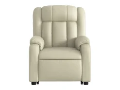 Best Poltrona reclinável de massagens couro artificial cor SHL72147 Creme